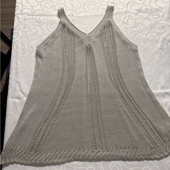 Simply Couture Gray Ribbed Sleeveless Tank Top - Picture 1 of 4